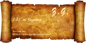 Zám Gyoma névjegykártya